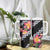 Black Polynesia Tumbler With Handle Plumeria With Hibiscus Pattern Tropical Vibes