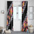 Black Polynesia Window Curtain Plumeria With Hibiscus Pattern Tropical Vibes