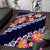 Blue Polynesia Area Rug Plumeria With Hibiscus Pattern Tropical Vibes