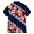 Blue Polynesia Family Matching Mermaid Dress and Hawaiian Shirt Plumeria With Hibiscus Pattern Tropical Vibes