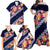 Blue Polynesia Family Matching Off Shoulder Maxi Dress and Hawaiian Shirt Plumeria With Hibiscus Pattern Tropical Vibes