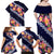 Blue Polynesia Family Matching Off Shoulder Maxi Dress and Hawaiian Shirt Plumeria With Hibiscus Pattern Tropical Vibes