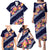 Blue Polynesia Family Matching Puletasi and Hawaiian Shirt Plumeria With Hibiscus Pattern Tropical Vibes