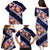 Blue Polynesia Family Matching Puletasi and Hawaiian Shirt Plumeria With Hibiscus Pattern Tropical Vibes