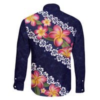 Blue Polynesia Family Matching Puletasi and Hawaiian Shirt Plumeria With Hibiscus Pattern Tropical Vibes LT14 - Polynesian Pride