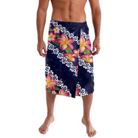 Blue Polynesia Lavalava Plumeria With Hibiscus Pattern Tropical Vibes LT14 Blue - Polynesian Pride