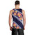 Blue Polynesia Men Tank Top Plumeria With Hibiscus Pattern Tropical Vibes