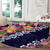 Blue Polynesia Round Carpet Plumeria With Hibiscus Pattern Tropical Vibes