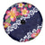 Blue Polynesia Spare Tire Cover Plumeria With Hibiscus Pattern Tropical Vibes