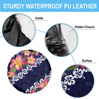 Blue Polynesia Spare Tire Cover Plumeria With Hibiscus Pattern Tropical Vibes LT14 - Polynesian Pride