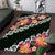 Green Polynesia Area Rug Plumeria With Hibiscus Pattern Tropical Vibes