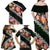 Green Polynesia Family Matching Off Shoulder Maxi Dress and Hawaiian Shirt Plumeria With Hibiscus Pattern Tropical Vibes