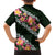 Green Polynesia Family Matching Off Shoulder Short Dress and Hawaiian Shirt Plumeria With Hibiscus Pattern Tropical Vibes