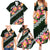 Green Polynesia Family Matching Summer Maxi Dress and Hawaiian Shirt Plumeria With Hibiscus Pattern Tropical Vibes