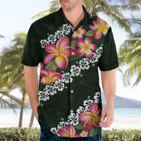 Green Polynesia Hawaiian Shirt Plumeria With Hibiscus Pattern Tropical Vibes LT14 - Polynesian Pride
