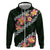 Green Polynesia Hoodie Plumeria With Hibiscus Pattern Tropical Vibes