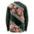 Green Polynesia Long Sleeve Shirt Plumeria With Hibiscus Pattern Tropical Vibes