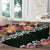 Green Polynesia Round Carpet Plumeria With Hibiscus Pattern Tropical Vibes