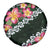 Green Polynesia Spare Tire Cover Plumeria With Hibiscus Pattern Tropical Vibes