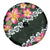 Green Polynesia Spare Tire Cover Plumeria With Hibiscus Pattern Tropical Vibes