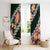 Green Polynesia Window Curtain Plumeria With Hibiscus Pattern Tropical Vibes