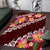 Oxblood Polynesia Area Rug Plumeria With Hibiscus Pattern Tropical Vibes