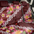 Oxblood Polynesia Back Car Seat Cover Plumeria With Hibiscus Pattern Tropical Vibes