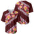 Oxblood Polynesia Baseball Jersey Plumeria With Hibiscus Pattern Tropical Vibes