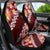 Oxblood Polynesia Car Seat Cover Plumeria With Hibiscus Pattern Tropical Vibes