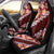 Oxblood Polynesia Car Seat Cover Plumeria With Hibiscus Pattern Tropical Vibes