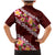 Oxblood Polynesia Family Matching Mermaid Dress and Hawaiian Shirt Plumeria With Hibiscus Pattern Tropical Vibes