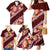 Oxblood Polynesia Family Matching Mermaid Dress and Hawaiian Shirt Plumeria With Hibiscus Pattern Tropical Vibes