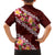 Oxblood Polynesia Family Matching Puletasi and Hawaiian Shirt Plumeria With Hibiscus Pattern Tropical Vibes