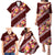 Oxblood Polynesia Family Matching Puletasi and Hawaiian Shirt Plumeria With Hibiscus Pattern Tropical Vibes