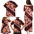 Oxblood Polynesia Family Matching Puletasi and Hawaiian Shirt Plumeria With Hibiscus Pattern Tropical Vibes