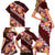 Oxblood Polynesia Family Matching Short Sleeve Bodycon Dress and Hawaiian Shirt Plumeria With Hibiscus Pattern Tropical Vibes