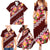 Oxblood Polynesia Family Matching Summer Maxi Dress and Hawaiian Shirt Plumeria With Hibiscus Pattern Tropical Vibes