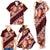 Oxblood Polynesia Family Matching Tank Maxi Dress and Hawaiian Shirt Plumeria With Hibiscus Pattern Tropical Vibes