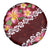 Oxblood Polynesia Spare Tire Cover Plumeria With Hibiscus Pattern Tropical Vibes