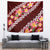 Oxblood Polynesia Tapestry Plumeria With Hibiscus Pattern Tropical Vibes