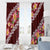 Oxblood Polynesia Window Curtain Plumeria With Hibiscus Pattern Tropical Vibes