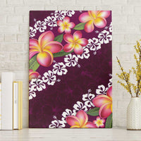 Pink Polynesia Canvas Wall Art Plumeria With Hibiscus Pattern Tropical Vibes LT14 Without Frame Pink - Polynesian Pride