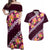 Pink Polynesia Couples Matching Off Shoulder Maxi Dress and Hawaiian Shirt Plumeria With Hibiscus Pattern Tropical Vibes