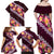 Pink Polynesia Family Matching Off Shoulder Maxi Dress and Hawaiian Shirt Plumeria With Hibiscus Pattern Tropical Vibes