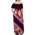 Pink Polynesia Family Matching Off Shoulder Maxi Dress and Hawaiian Shirt Plumeria With Hibiscus Pattern Tropical Vibes