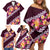 Pink Polynesia Family Matching Off Shoulder Short Dress and Hawaiian Shirt Plumeria With Hibiscus Pattern Tropical Vibes