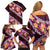 Pink Polynesia Family Matching Off Shoulder Short Dress and Hawaiian Shirt Plumeria With Hibiscus Pattern Tropical Vibes