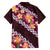 Pink Polynesia Family Matching Off Shoulder Short Dress and Hawaiian Shirt Plumeria With Hibiscus Pattern Tropical Vibes