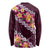 Pink Polynesia Long Sleeve Shirt Plumeria With Hibiscus Pattern Tropical Vibes