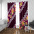 Pink Polynesia Window Curtain Plumeria With Hibiscus Pattern Tropical Vibes